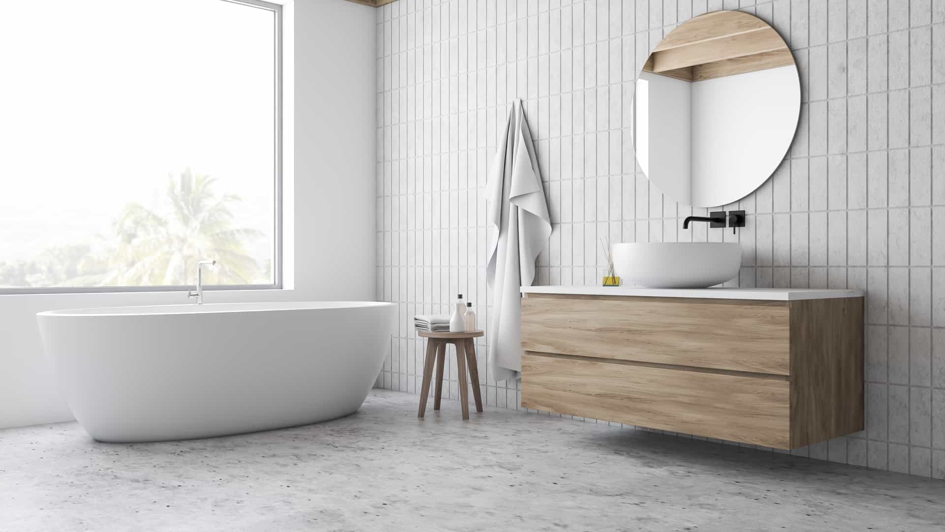 Salle de bain moderne après une rénovation par HSL-Technik